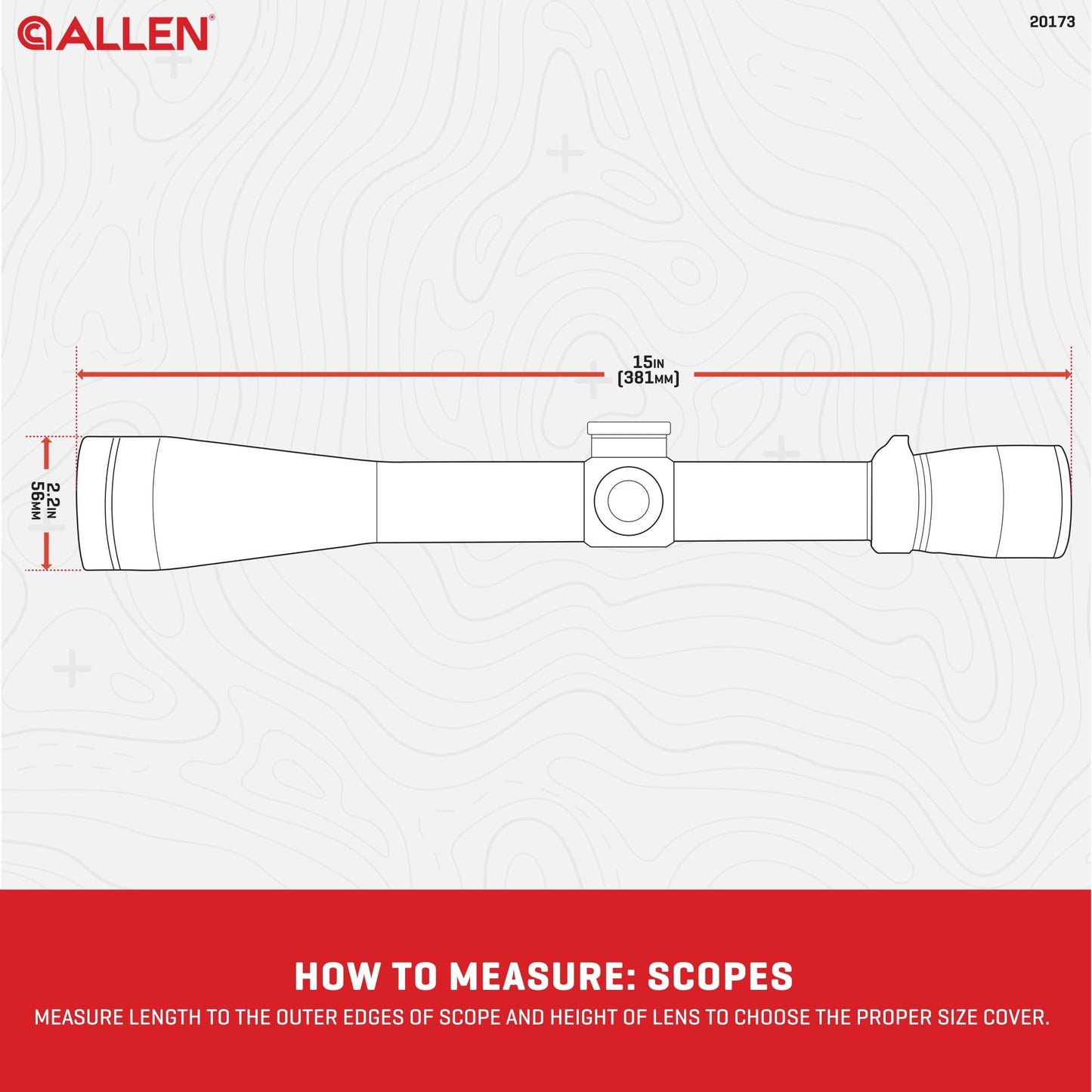 Allen Company Reversible Neoprene Scope Cover, Camo/Black