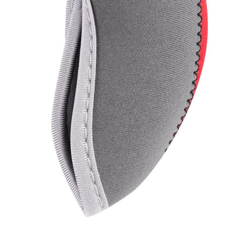 Neoprene Iron Cover, Dilwe 10 Pcs Putter Protector with Zipper, Long Neck, See Through Window, Golf Club Sleeve (Gray+Red)