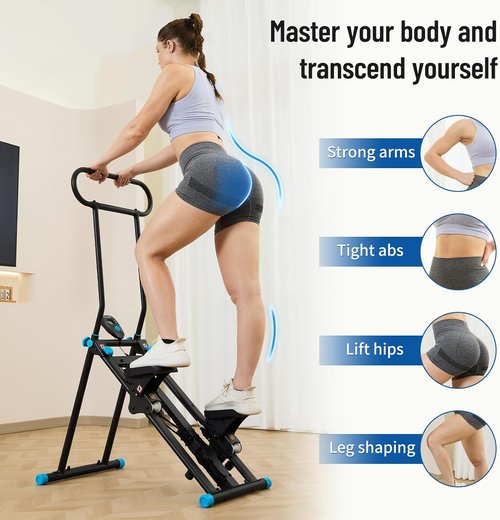 HXD-ERGO Stair Stepper - Adjustable Resistance Vertical Climber for Full Body Workout | Folding Design