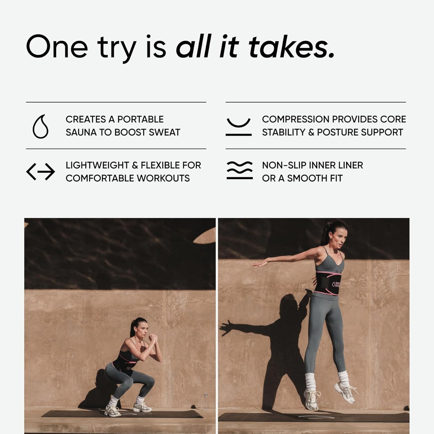 Sports Research Sweet Sweat Waist Trimmer - Premium Fitness Band for Enhanced Sweat | Unisex Design