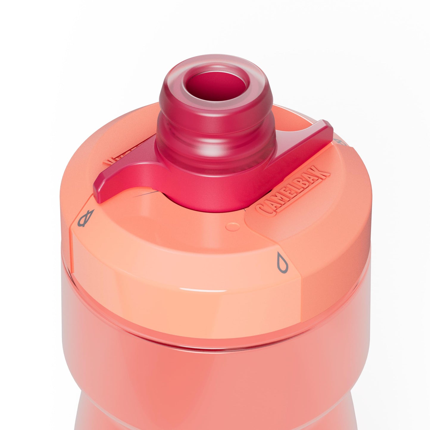 CamelBak Podium Bike Squeeze Water Bottle, High Flow Easy Squeeze Design for Cycling Performance, 24oz, Mercury Blush
