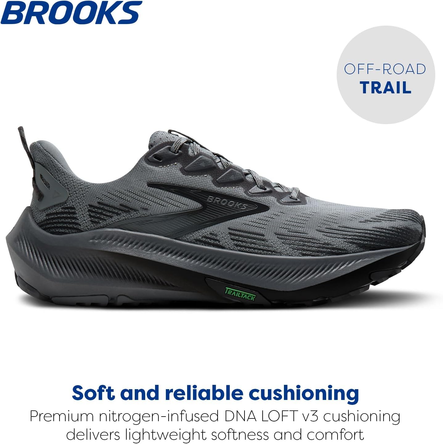 Brooks Men's Ghost Trail Running Shoes - Versatile Off-Road Performance for Rugged Terrain