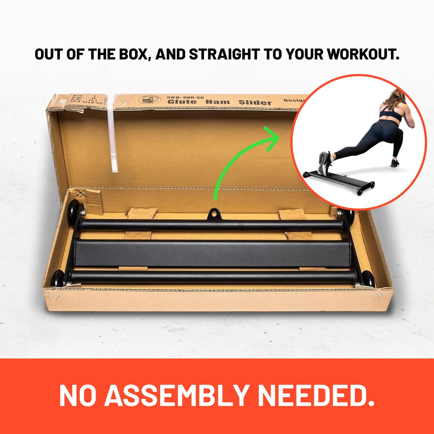 Glute Ham Glider [Bells of Steel] Home Gym Multi-Function Ab Glute Machine, Heavy Duty Ab Glider Machine for Hamstring Curl, Abdominal and Leg Workouts
