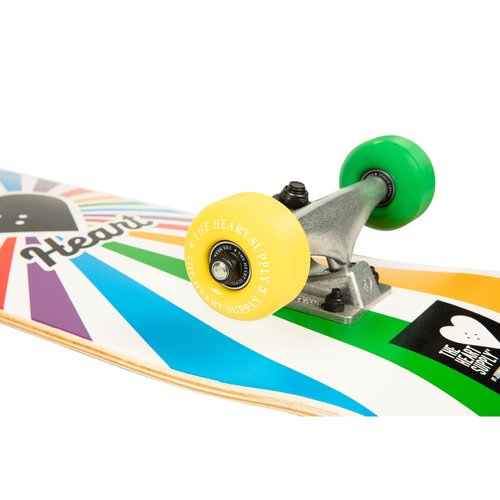 The Heart Supply Complete Skateboard Team Burst 31.35" x 8.0" 7-Ply Maple Blend Construction Full concave, 54mm Wheels, Max Weight 220lbs