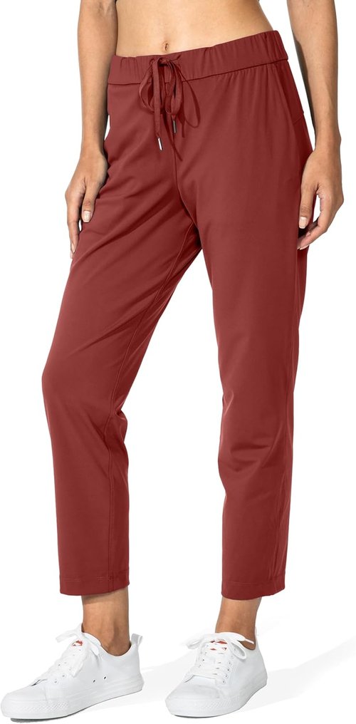 G Gradual Women's 7/8 Stretch Ankle Sweatpants - Deep Pockets for Golf, Athletic & Lounge Wear