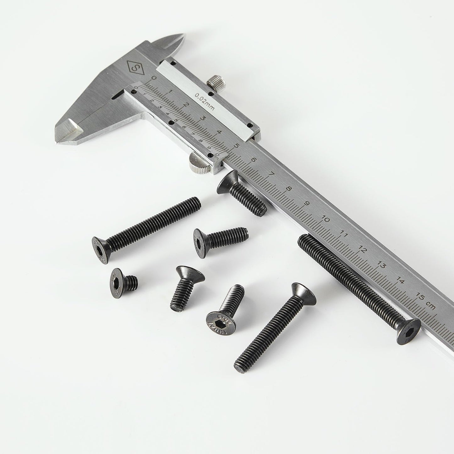 Joamang M6 x 40mm 45mm 50mm 55mm 60mm Flat Head Hex Socket Cap Screws Countersunk Bolts, 10.9 Grade Alloy Steel, Black Oxide Finish, Metric Allen Drive, Fully Threaded, Assortment Kit 30Pcs