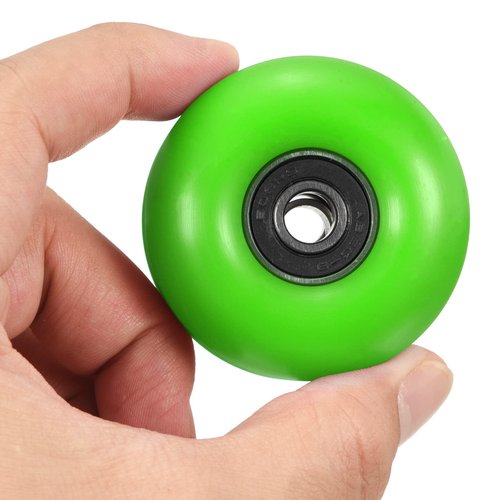 PATIKIL 52mm Skateboard Wheels and Bearings Set, 4 Pack Street Wheels for Skateboards Cruiser Wheel Replacement 95A, Green Black