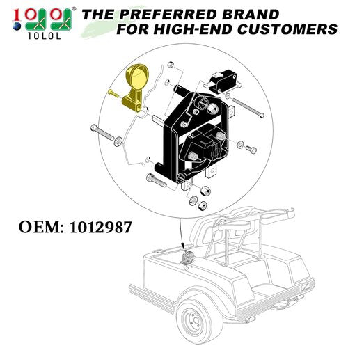 10L0L Golf Cart Forward Reverse Shifter Handle for Club Car DS and Precedent Models 1985-up, OEM 1012987