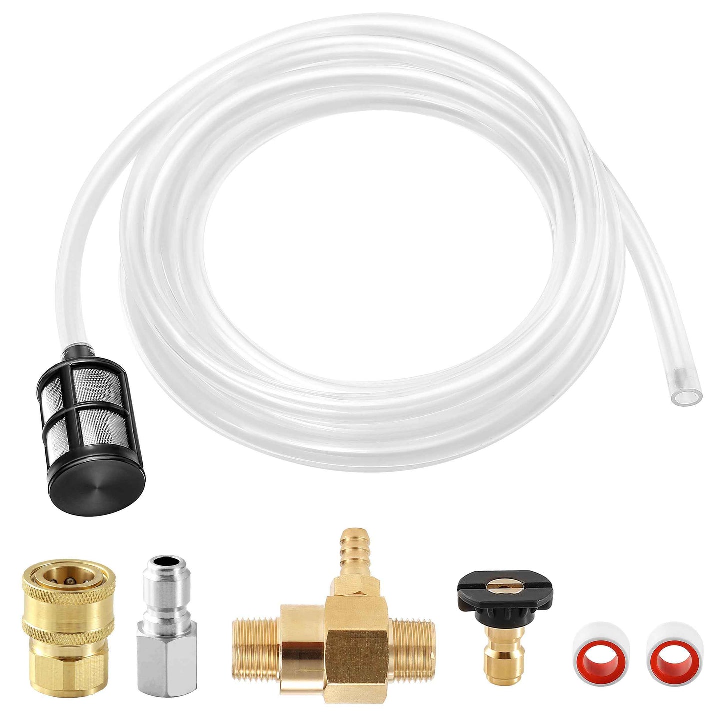 PWACCS Pressure Washer Chemical Injector, Downstream Injector Kit with 3/8 Inch Connectors, 2-3 GPM, 3200 PSI