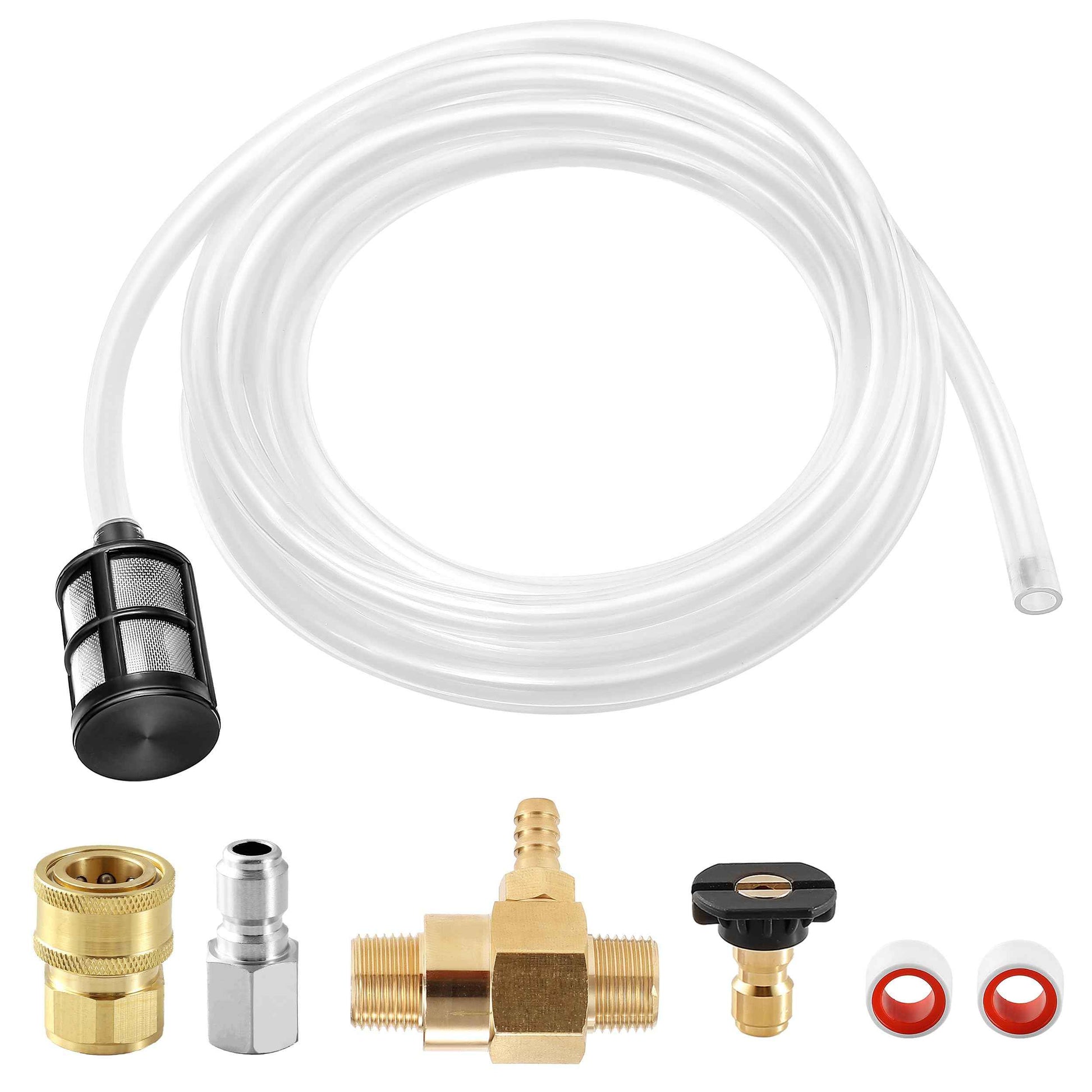 PWACCS Pressure Washer Chemical Injector, Downstream Injector Kit with 3/8 Inch Connectors, 2-3 GPM, 3200 PSI