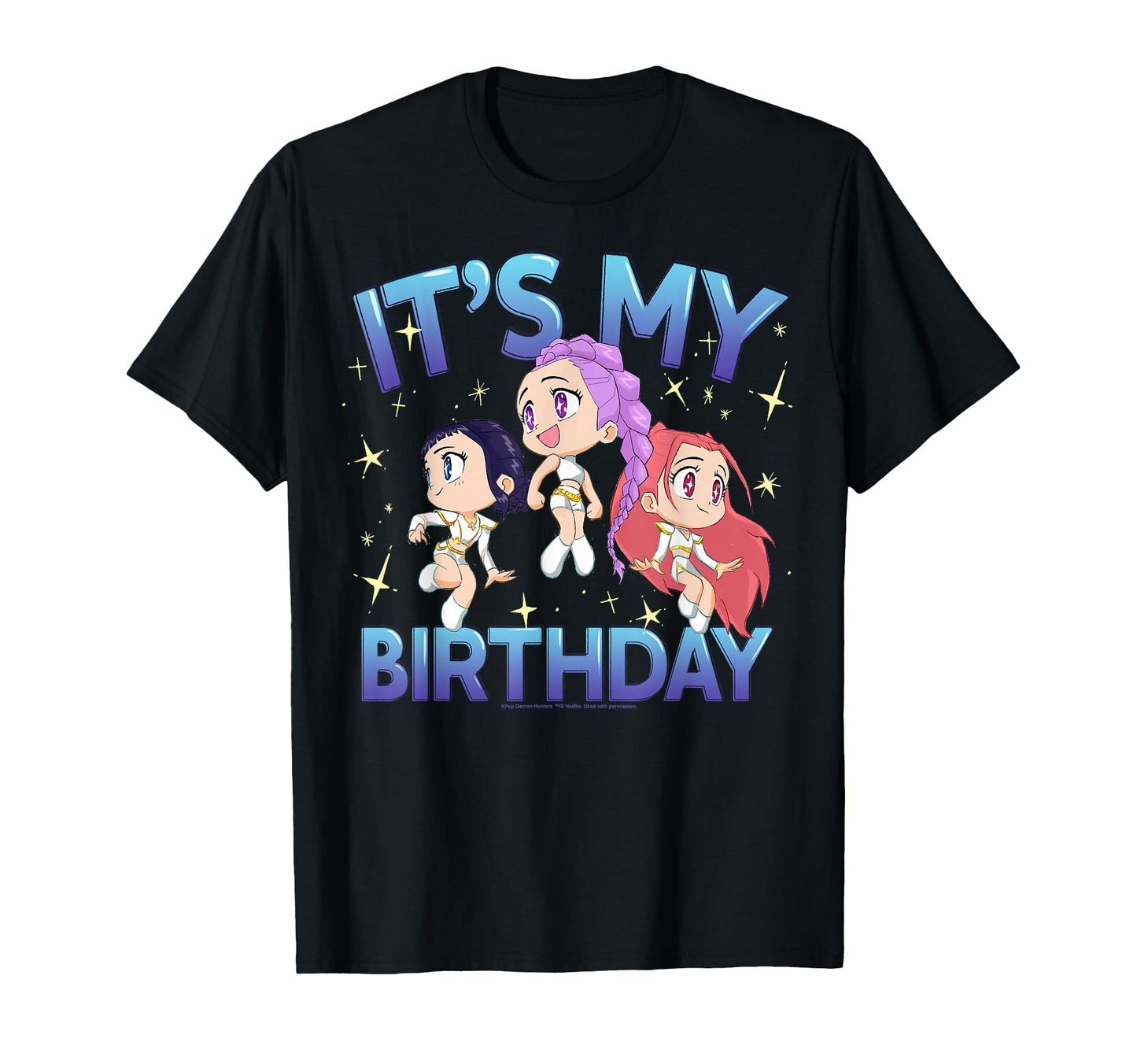Kpop Demon Hunters It's My Birthday Cute Chibi Group Shot T-Shirt