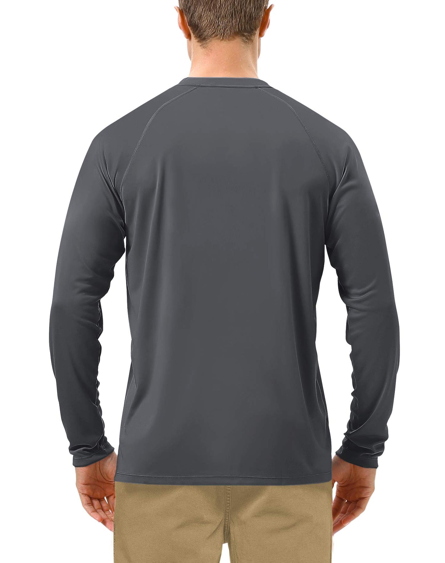 Roadbox Mens UPF 50+ Long Sleeve SPF Diving Rash Guard UV Sun Protection Shirts for Outdoor Fishing Hiking Swimming Running