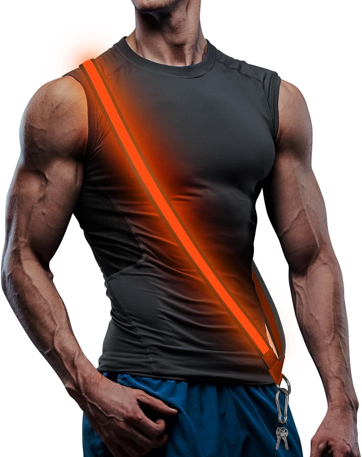 Reflective Walking Gear | USB Rechargeable LED Reflective Sash for High Visibility Night Safety
