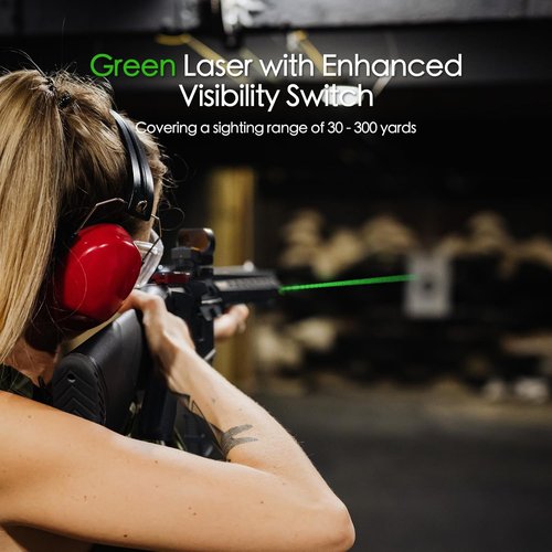 Feyachi Green Laser Bore Sight - 223 5.56mm Boresighter with Switch Design & 3 Battery Sets