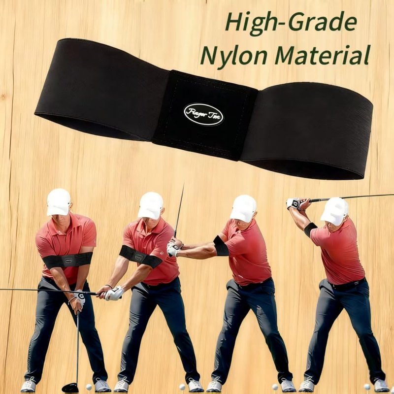 Upgraded Golf Wrist Training Aid with Golf Swing Band,Wrist Trainer Pro Golf & Arm Band Aid,Golf Training Kit with Arm Band & Wrist Strap to Correct Wrist Angle and Develop Muscle Memory for Beginner