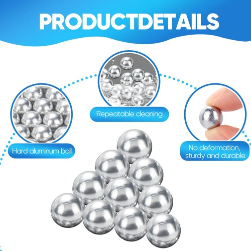 100 Pieces .50 Caliber Aluminum Paintball Ammo 2.8 Grams Solid Resuable Seamless Paintball Powerful for Shooting Training Practice Fit for T4e TR50/HDR 50 Cal Pepper Balls
