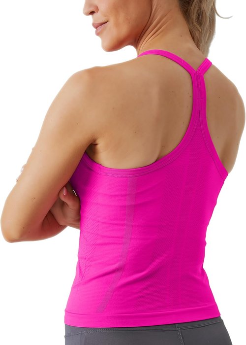 MathCat Workout Tank Tops - Sleeveless Athletic Yoga Shirts with Built-In Bra | Seamless Design