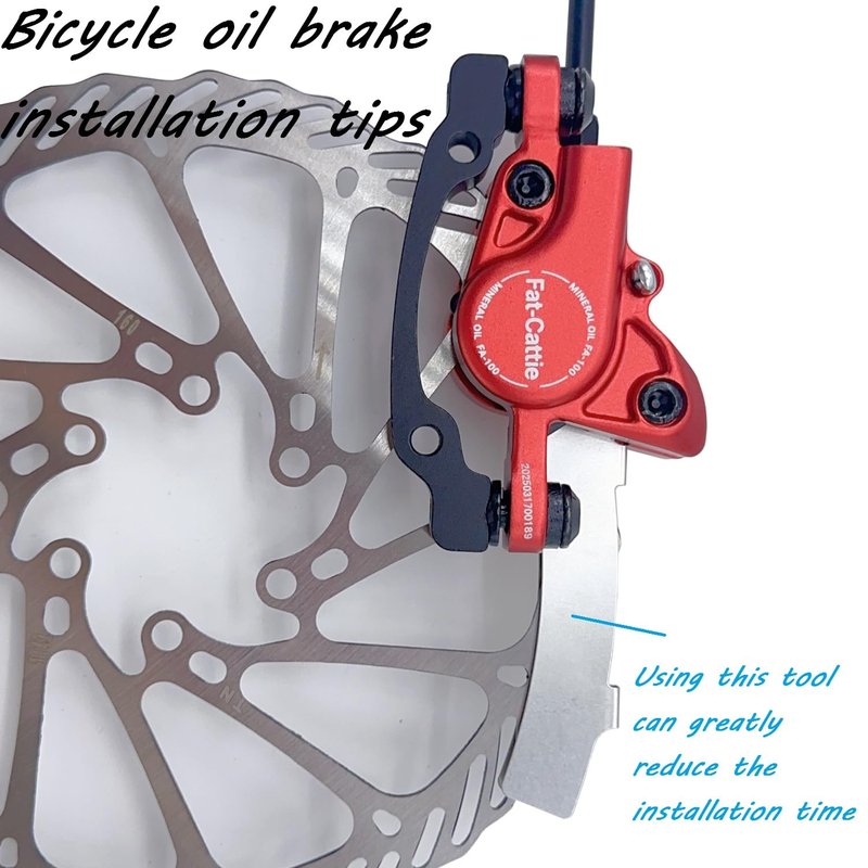 Fat-Cattie Bike Hydraulic Disc Brake Set with 160mm Rotors,For Mountain Bike e-Bike Fat Bike Road Bike(Right Front Brake& Left Back Brake) (Red)