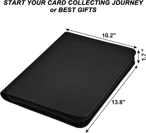 HerriaT Trading Card Binder - 9 Pocket PU Cover for 360 Cards | Premium Sturdy Card Album for YuGiOh, MTG & TCG