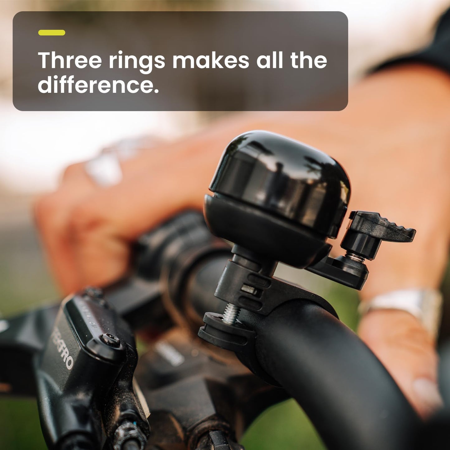 AVENTON Bike Bell - Bicycle Bell for Adult Bikes and Kids Bike Bell, Clear Sound, Durable mini Bell for Mountain Bike and Electric Bike.