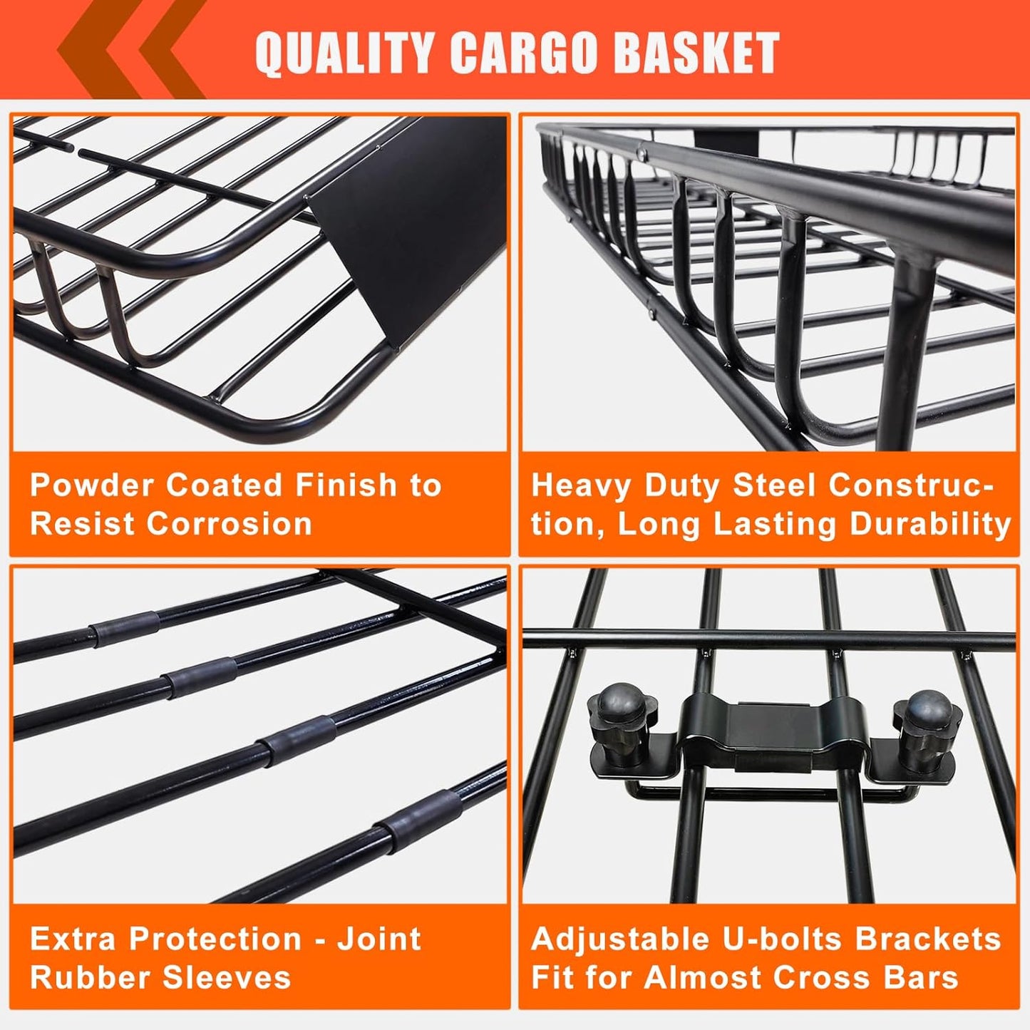 Skiennix Roof Rack Carrier Basket - Waterproof 20 Cu Ft Bag & Cargo Net | 200 Lbs Capacity, Universal Fit