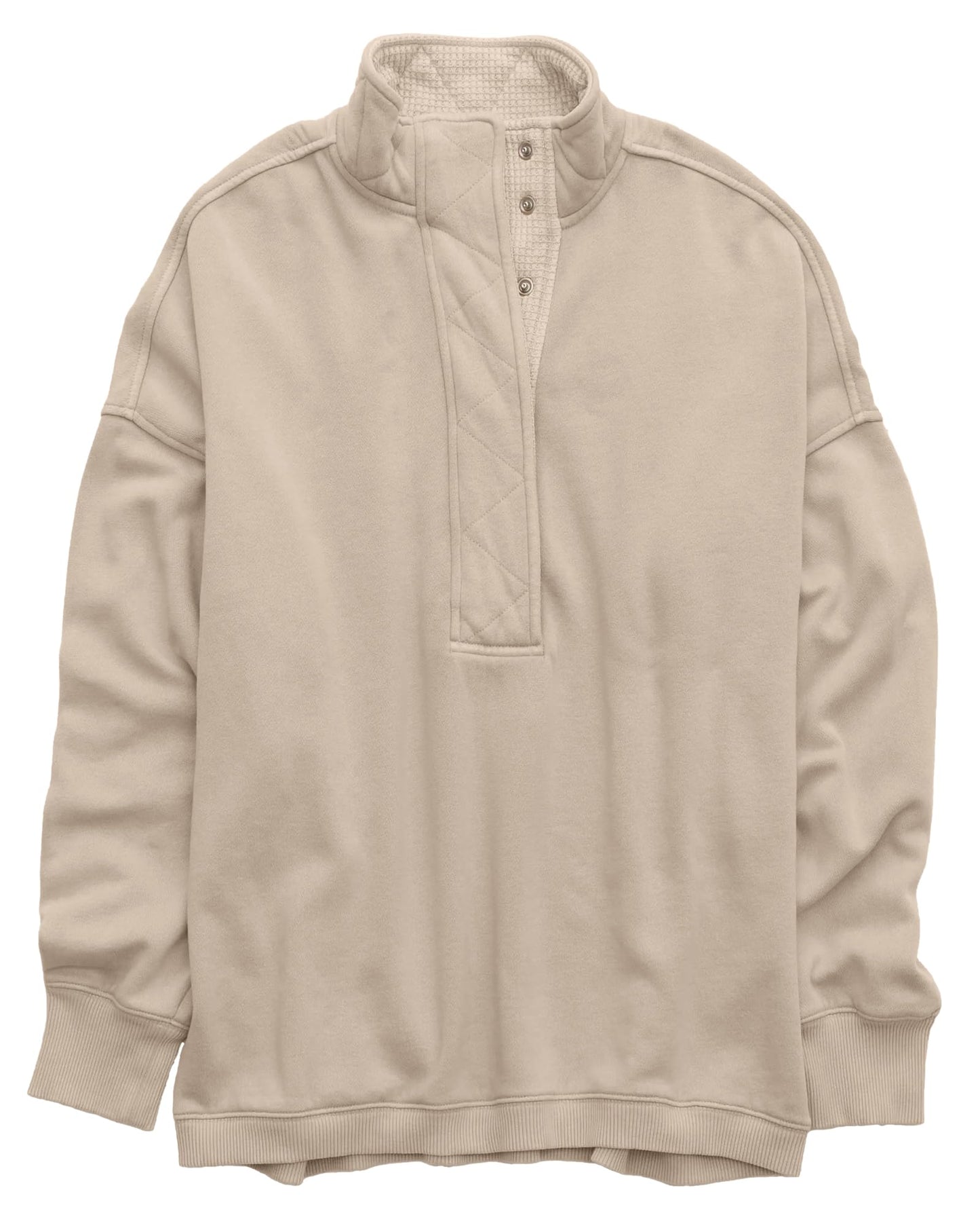 Gacaky Sweatshirt for Women Oversized Henley Neck Pullover Top Fall Outfits