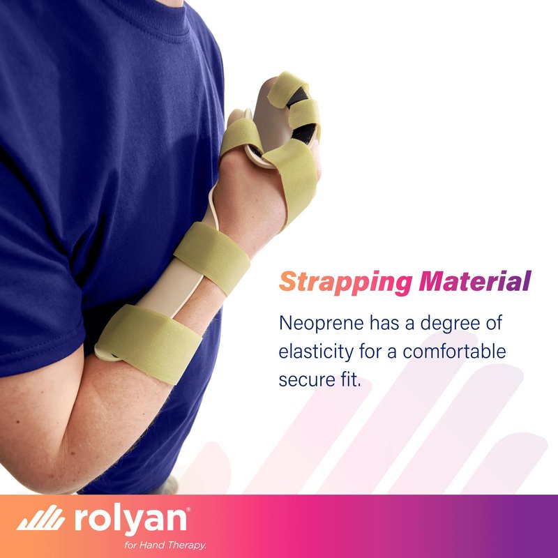 Rolyan Neoprene Strapping Material, 1/8" x 1" x 3.5 yd, Beige, For Use With Thermoplastic Splinting Material, Hook Receptive Strap for Braces and AFOs, Soft Cushioned Strap for Custom Fit,Trim to Fit