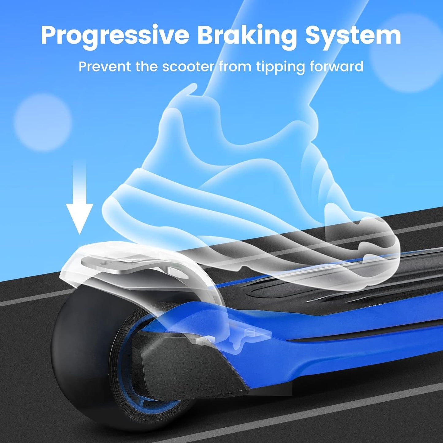 TONBUX Kids Scooter - Adjustable Height, Light-Up 3-Wheel Design | Shock Absorption & Balance Training for Ages 3-12