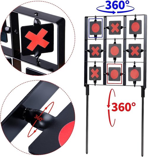GearOZ Spinning Airsoft Target - 18"x9" Pellet Gun & Air Rifle Resetting Target for Outdoor Fun