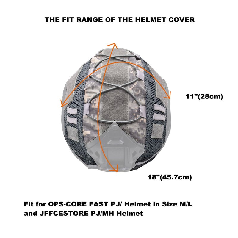 Tactical Fast Helmet Cover and Battery Pouch Counterweight Pouch Fit Size M/L Fast PJ BJ MH Helmet (DW)