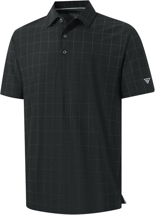 M MAELREG Men's Golf Shirts - Lightweight Short Sleeve Polo with Moisture Wicking & UPF 30+ Protection