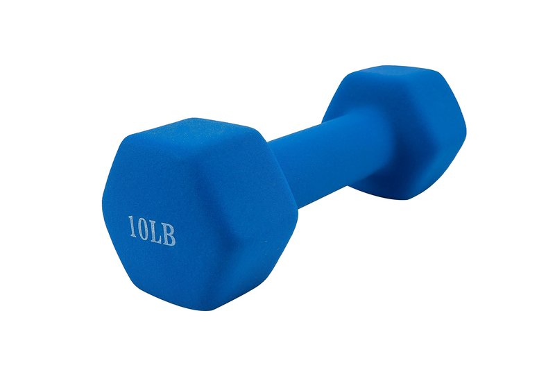 doubob Weights Dumbbells set of 2 Fitness for Man Woman Home Gym Health Exercise 10LB Blue Rubber Hex Dumb Bells