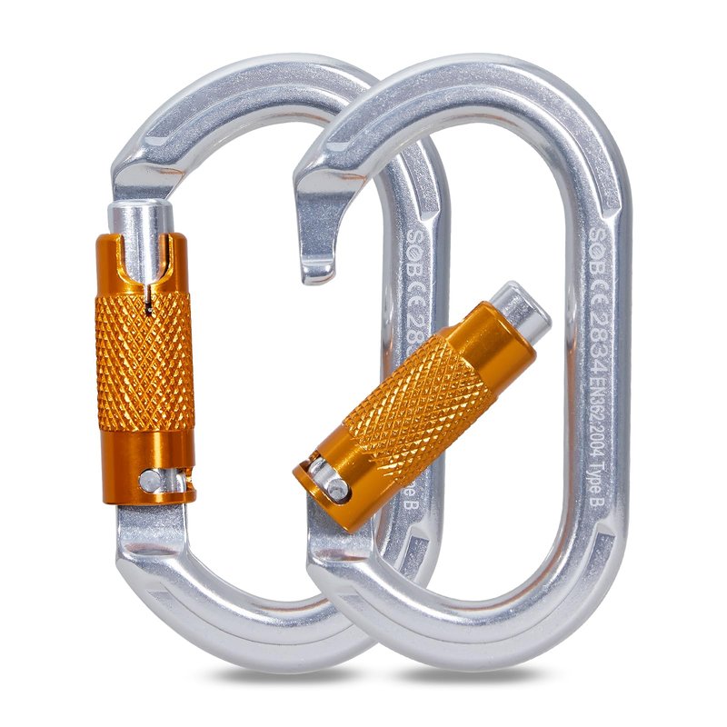 SOB Auto Locking Climbing Carabiner Clips 6Pack 22KN Heavy Duty Asymmetrical Carabiner Connector Used for Rappelling Gear Rescue Outdoor Projects Dog Leash