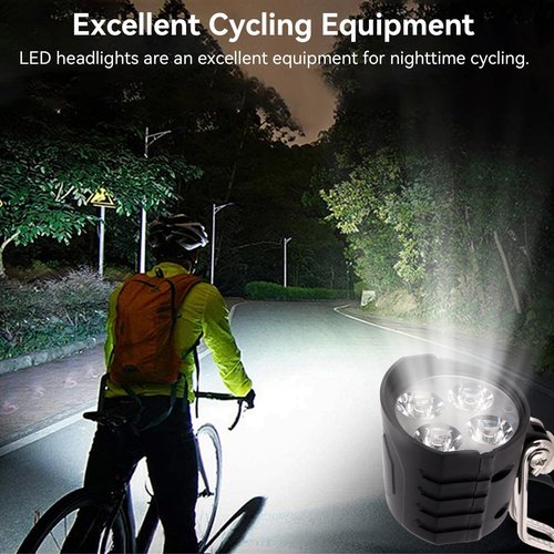 Bike Headlight 12W Super Bright Bike Light 36V 48V 52V 60V for Electric Bikes and Scooters Headlight Electric Bike Headlight for Night Riding Electric Dirt Bike Front Light Road Bike Led Headlight