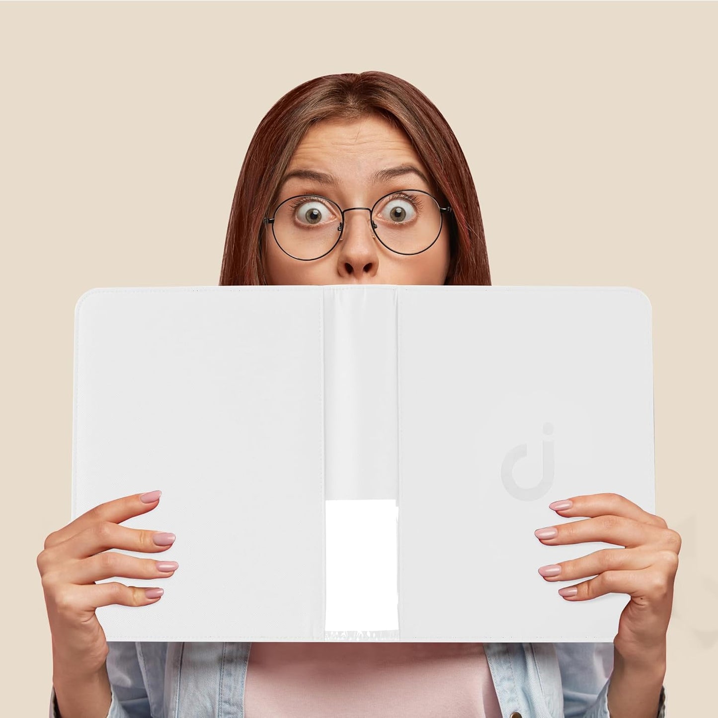 Top Loader Binder - Holds 128 Trading Cards | 4 Pocket Design for 3" x 4" Rigid Holders - Classic White