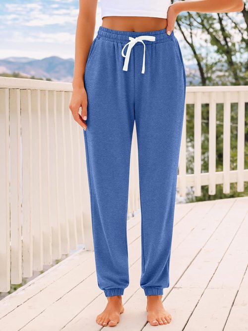 AUTOMET High-Waisted Sweatpants - Comfortable Lounge Pants with Pockets for Yoga & Travel | Fall, Winter, Spring