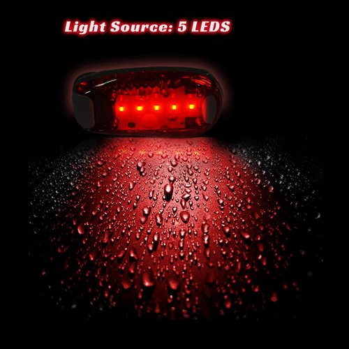 Bicycle Tail Light, LED Safety Light (4 Pack) Bike Rear Light LED | Clip On Strobe/Running Lights for Runners, Dogs, Bike, Walking | High Visibility Accessories for Your Reflective Gear, Bicycle etc.