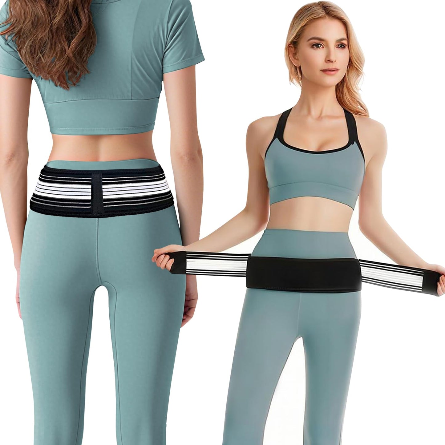 Callicebus Lower Back Brace for Pain Relief - Adjustable Back Support Brace for Sciatica, SI Joint, Hip & Spine Pain - Breathable Lumbar Support Belt for Men Women for Work, Home or Exercise