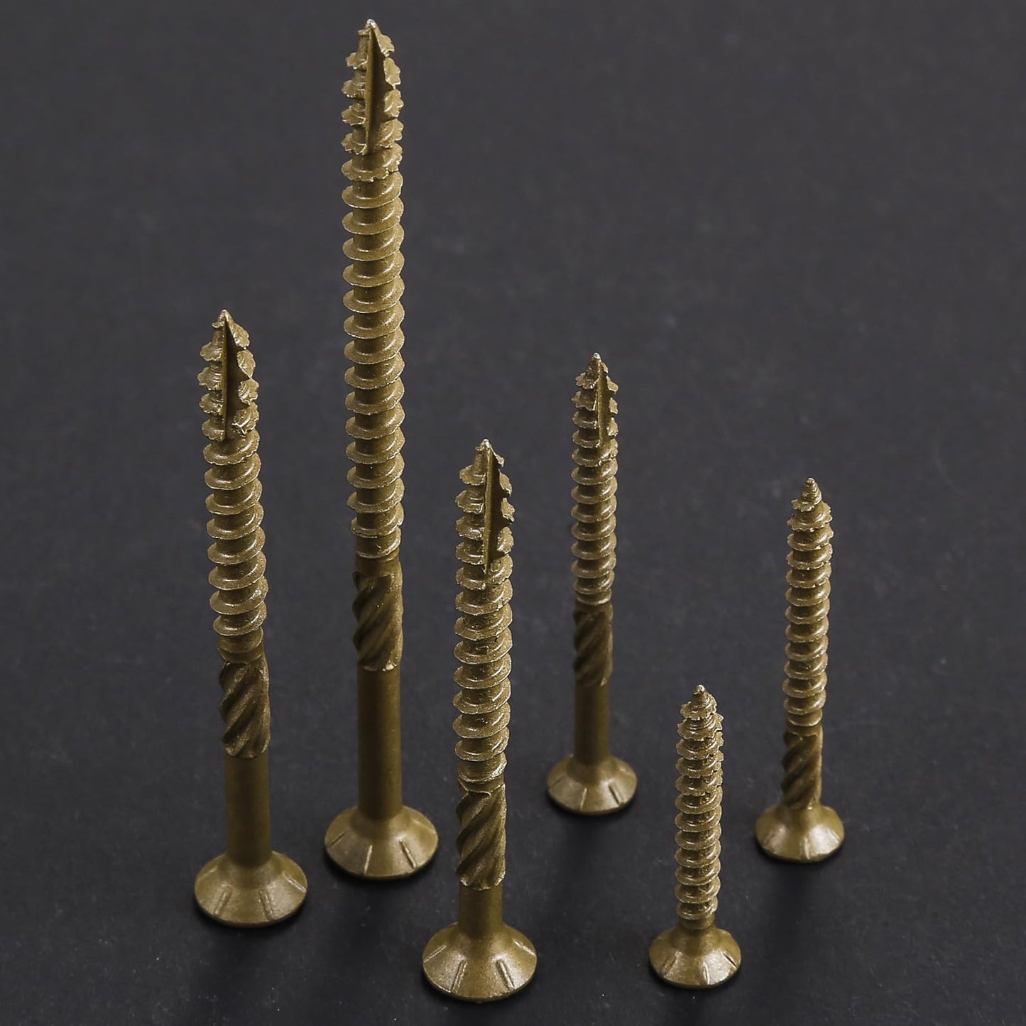 Wensilon #8 * 2" Deck Screws, (155pcs) 1 lbs.Exterior Wood Screws, Rust Resistant Epoxy Coated, Bronze, T20 Star Bit