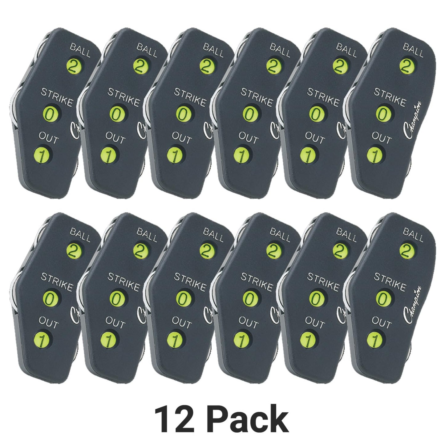 Champion Sports 3 Wheel Oversized Plastic Baseball Umpire Count Indicator - Counts Strikes, Balls and Outs