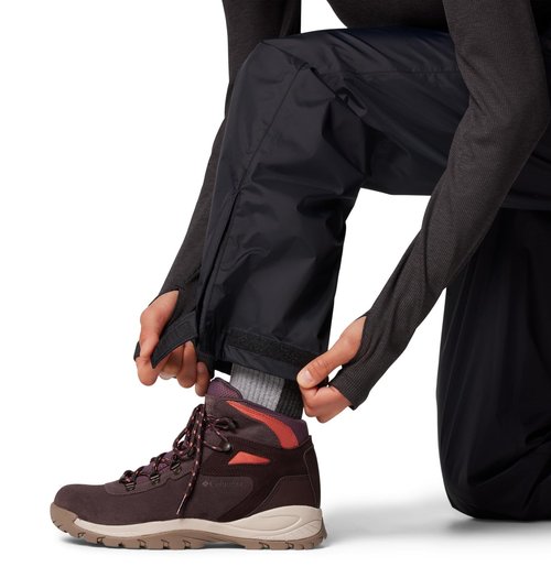 Columbia Womens Storm Surge II Waterproof Rain Pant, Black, 3X Short
