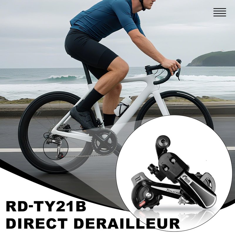 RD-TY21B 6/7 Speed Direct Mount Derailleur for Mountain Tricycle Commuter Cruiser Bike