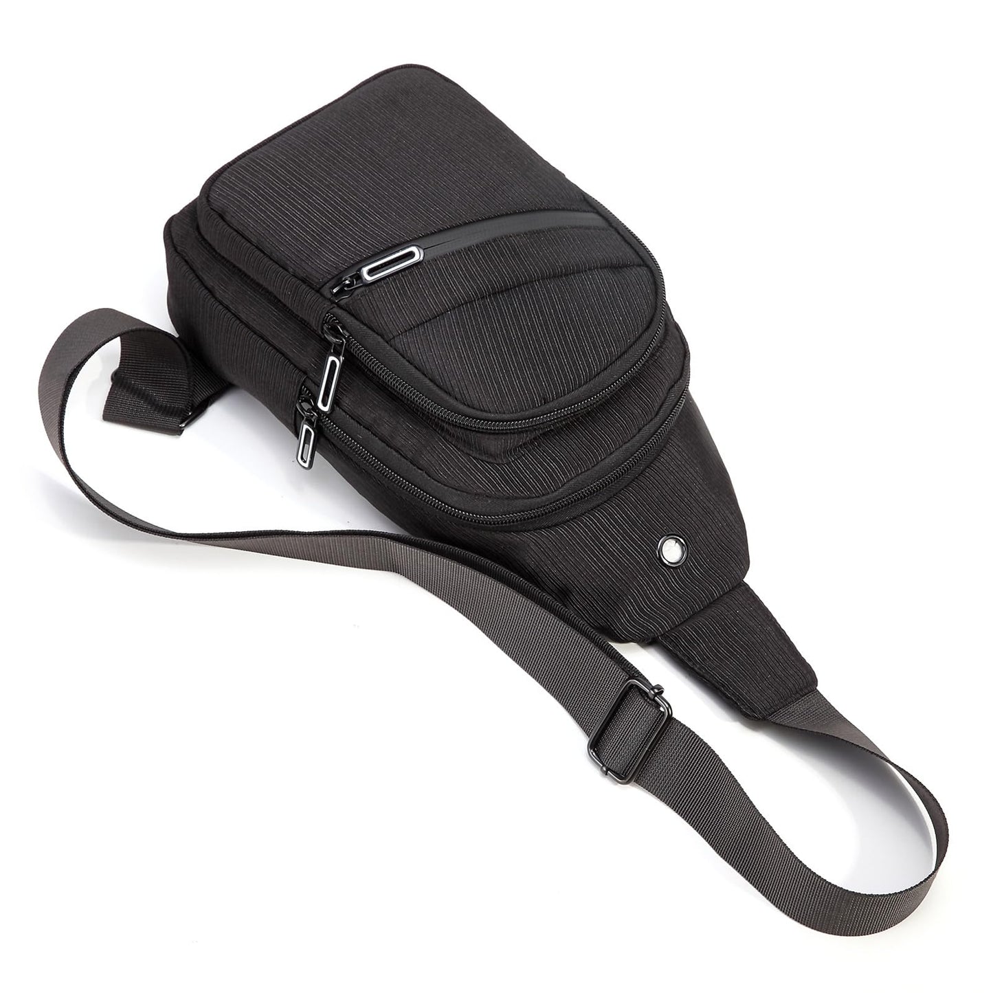AOSTIHOT Small Sling Backpack Crossbody Sling Bag for Women, Casual Chest Daypack Cross Body for Travel Running Hiking Black White
