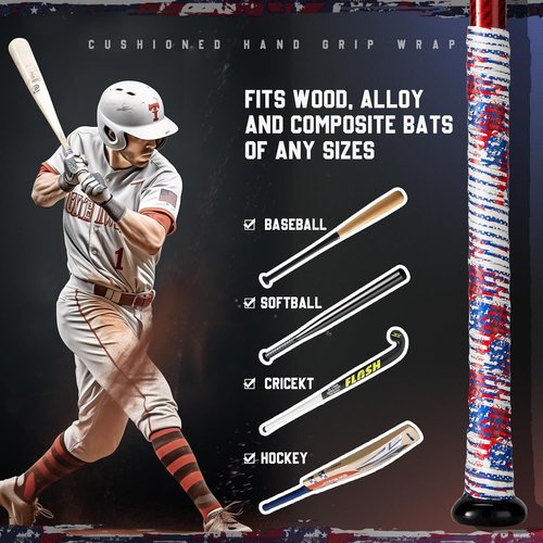 Gonex Baseball Bat Grip Tape - Pro Feel 1.1mm Full Adhesive | 40.16'' - Available in 1 or 2 Packs