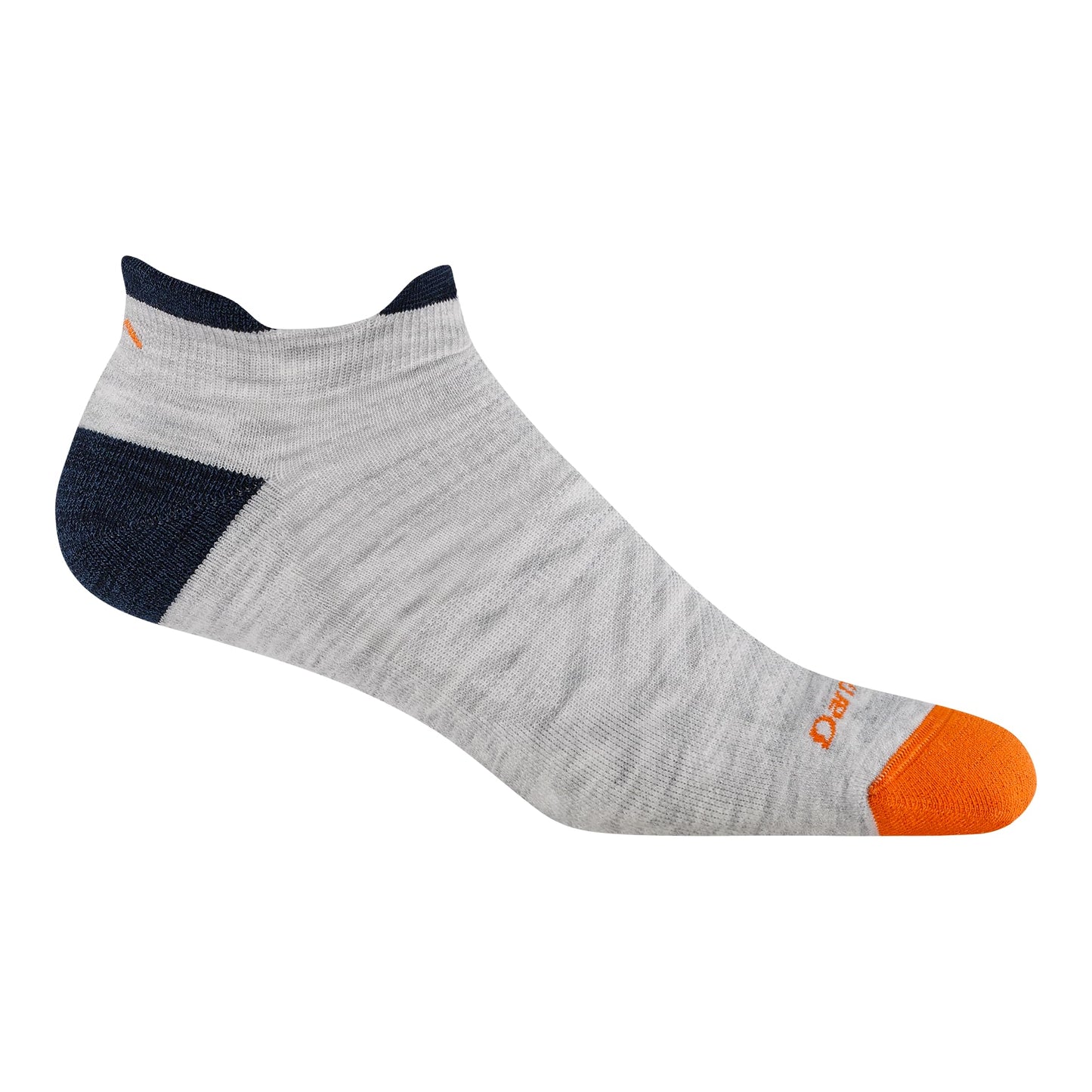 Darn Tough Men's Run No Show Tab Ultra-Lightweight with Cushion - Merino Wool Socks for Running, Ash, X-Large