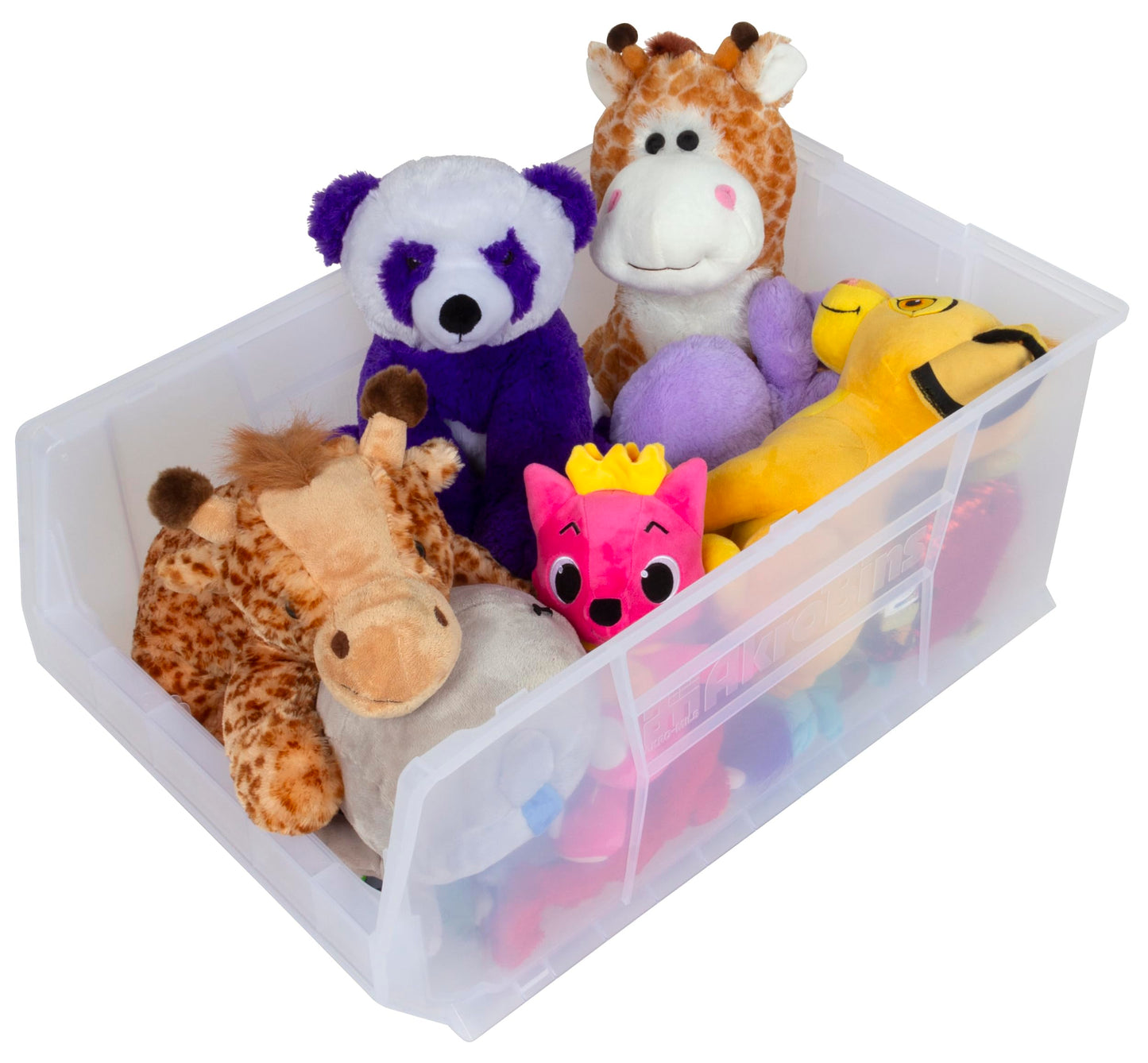 Akro-Mils 30290 Super-Size AkroBins Plastic Storage Bins, Space-Saving Stackable Bins for Garage, Classroom, Warehouse Organization, 30-Inch L x 18-Inch W x 12-Inch H, Clear, 1-Pack