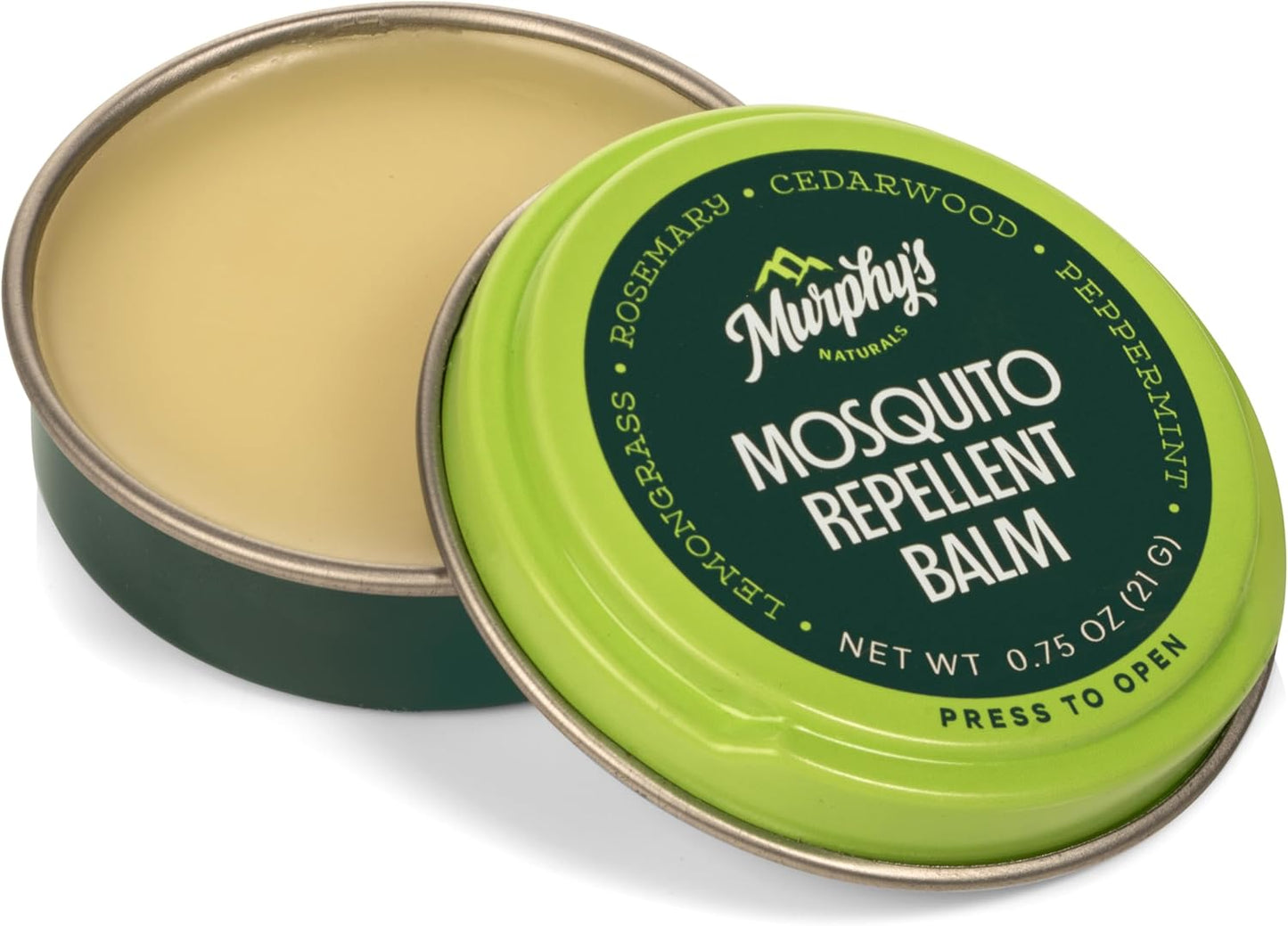 Murphy's Naturals Mosquito Repellent Balm - Plant-Based Outdoor Protection with Cedarwood & Lemongrass | 0.75 oz