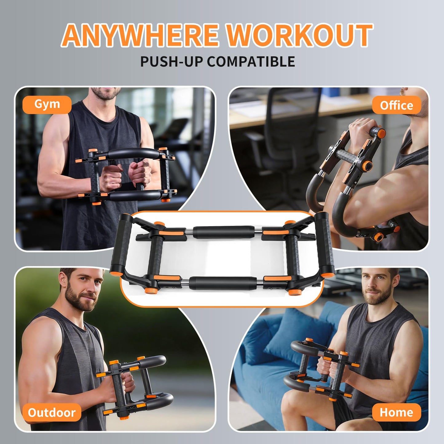 kisnbld Twister Arm Trainer, Adjustable 60-140lbs Push-Up & Arm Strength Equipment, Ergonomic Non-Slip Grip, Spring Resistance Home Gym for Men Women