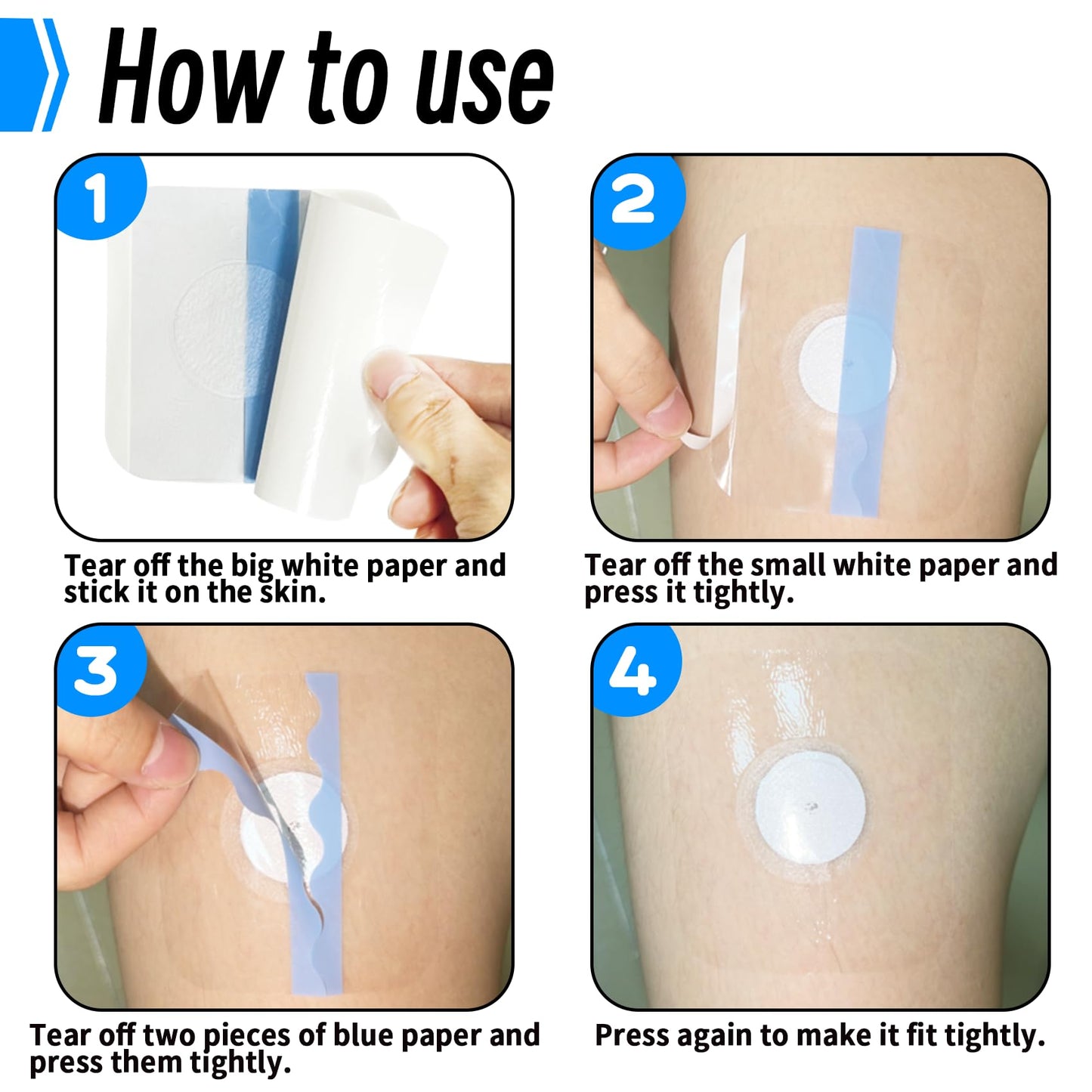 Waterproof Sticker for Freestyle Libre 3 Sensor Covers-100 PCS Waterproof for Freestyle Libre3 CGM Patches Adhesive (for Libre 3 (6.5cm), 100 Pcs)