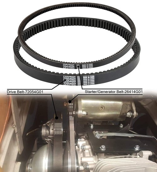 10L0L Golf Cart Clutch Drive Belt for EZGO TXT and Medalist 4 Cycle Gas 1994-UP, OEM#72054G01, 72024G01, 72025G01